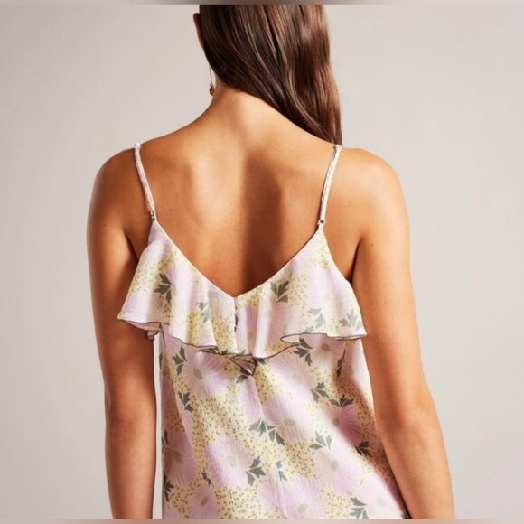 Ted Baker Shaunia floralprint woven camisole Size 3 canada size 8 Great conditi - Picture 2 of 16